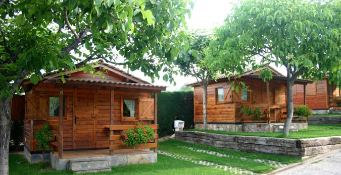 Berga Resort's wooden cabins