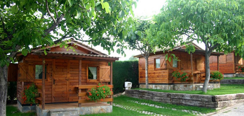Berga Resort's wooden cabins