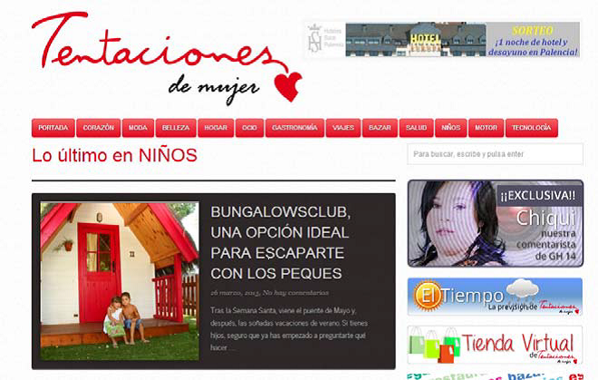 Tentacionesdemujer.com, cabañas para los peques