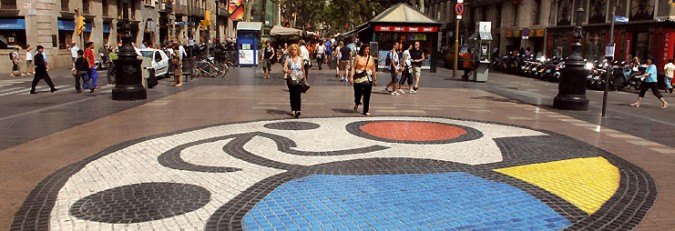 Mosaico Pla de l'Os en las Ramblas. Imagen de Turisme de Barcelona