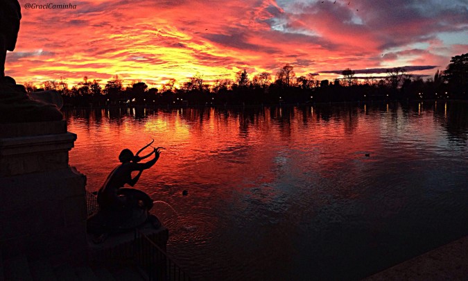 Atardecer desde el Parque del Retiro