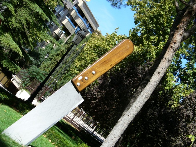 Monumento al cuchillo de Albacete. Esta imagen tiene Licencia CC en el Flickr de Manel