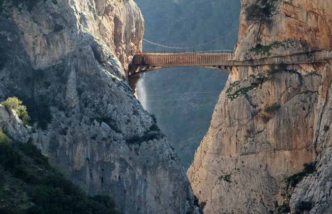 Vista de una de las pasarelas. Imagen de Caminito del Rey