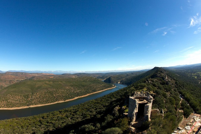 Vista aérea de Monfragüe. Imagen de Turismo de Extremadura