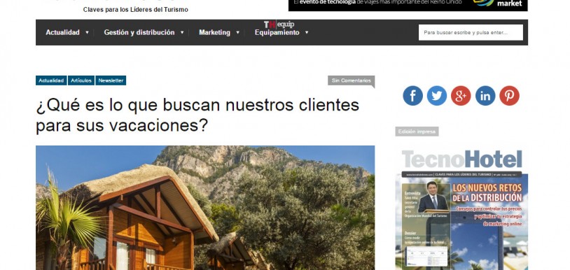 La revista decana de marketing turístico, Tecnohotel News, publica en su versión digital estas peticiones