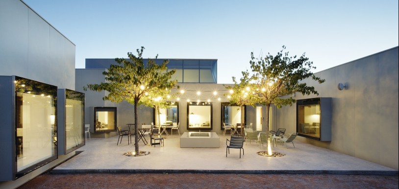 Habitaciones estilo cubo de Hotel Aire de Bardenas