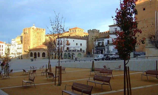 ¡La preciosa Plaza Mayor de Cáceres!