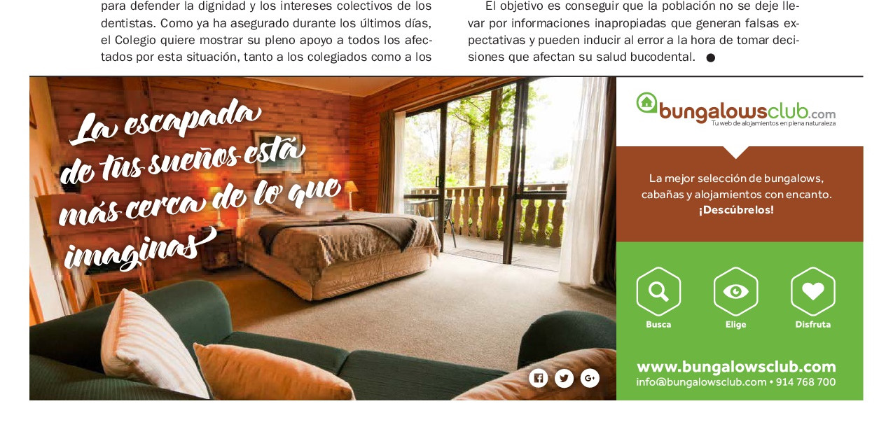 Gaceta Dental invita a sus lectores a un descanso original