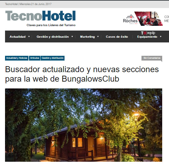 Buscador actualizado y nuevas secciones, novedades en TecnoHotel