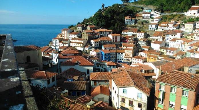 pueblo asturias mar costa